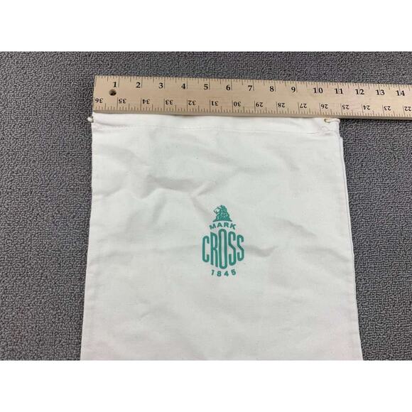 Mark Cross Dust Bag Unisex White Logo Print Drawstring Storage Pouch Accessory - Picture 4 of 6